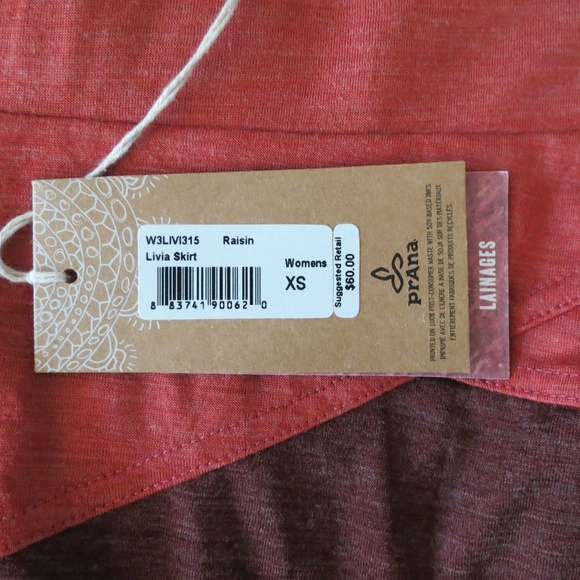Prana Rust Livia A-Line Mini Skirt XS - Picture 4 of 4